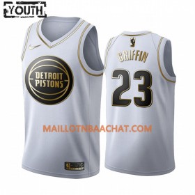 Maillot NBA Detroit Pistons Blake Griffin 23 Nike 2019-20 Blanc Golden Edition Swingman - Enfant